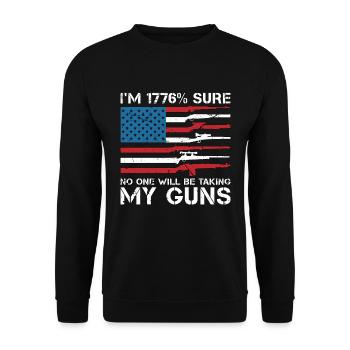 Gunsmith I'm 1776% Sure No One Will Be Fixing Guns - Unisex Sweatshirt - black - Front - Alina (178cm) & Michal (187cm)