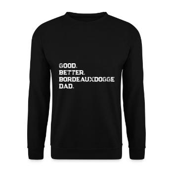 Bordeauxdogge - Unisex Pullover - Schwarz - Vorne - Alina (178cm) & Michal (187cm)