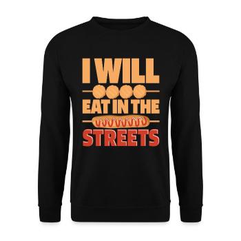 Nourriture de rue Corndog - Sweat-shirt Unisexe - noir - Devant - Alina (178cm) & Michal (187cm)