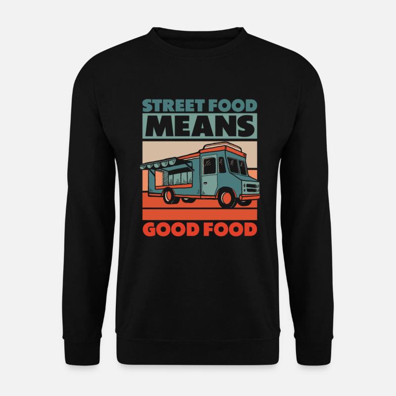Straßenessen - Unisex Pullover - Schwarz