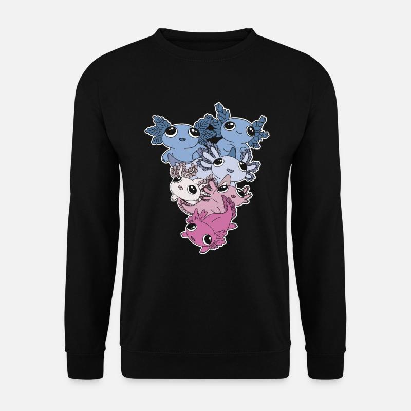 Genderfluide Axolotl - Unisex Pullover - Schwarz