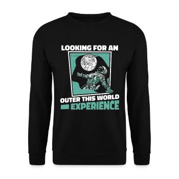 Space Space Astronaut Space Colonization - Unisex Sweatshirt - black - Front - Alina (178cm) & Michal (187cm)