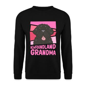 Newfoundland Grandma Dog Dog Owner Gift - Unisex Sweatshirt - black - Front - Alina (178cm) & Michal (187cm)