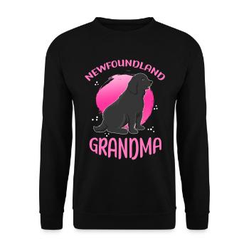 Newfoundland Grandma Dog Owner Dog Gift - Unisex Sweatshirt - black - Front - Alina (178cm) & Michal (187cm)