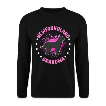Newfoundland Grandma Dog Owner Gift - Unisex Sweatshirt - black - Front - Alina (178cm) & Michal (187cm)