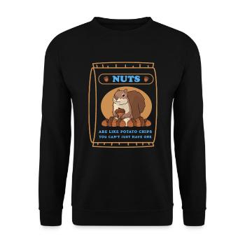 Cute Squirrel Grey Squirrel Gift - Unisex Sweatshirt - black - Front - Alina (178cm) & Michal (187cm)