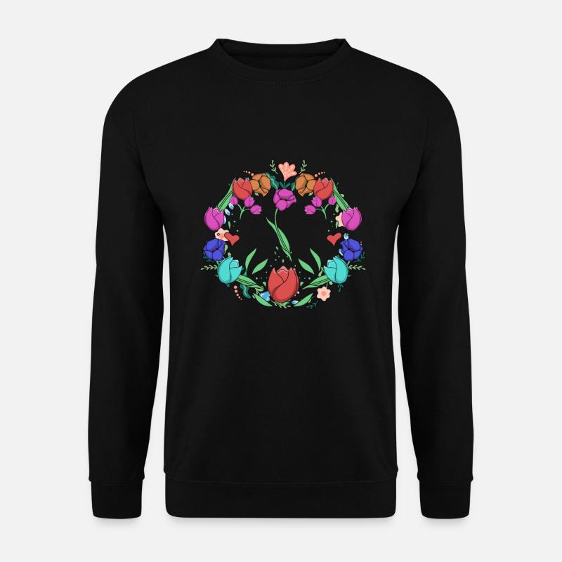 Tulpen Kranz Tulpen - Unisex Pullover - Schwarz
