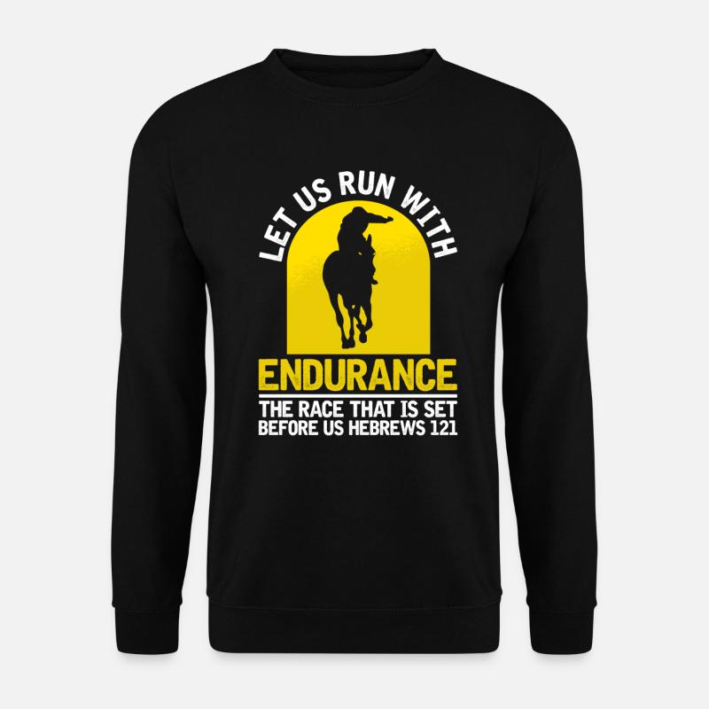 Pferd Reitsport Christian Ausdauerreiten - Unisex Pullover - Schwarz