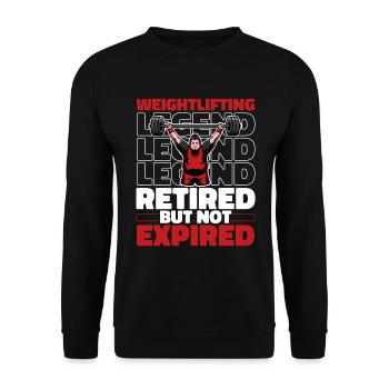 Weightlifting Retired Weightlifter - Unisex Sweatshirt - black - Front - Alina (178cm) & Michal (187cm)