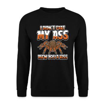 Spinne Witzig - Unisex Pullover - Schwarz - Vorne - Alina (178cm) & Michal (187cm)
