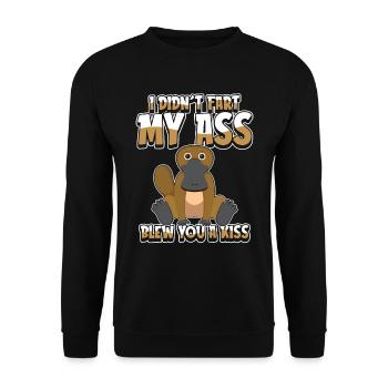 Schnabeltier Platypus Lustig - Unisex Sweatshirt - black - Front - Alina (178cm) & Michal (187cm)