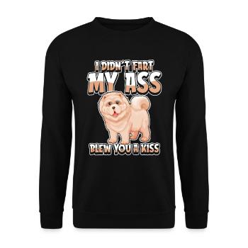 Chow Chow Lustig - Unisex Pullover - Schwarz - Vorne - Alina (178cm) & Michal (187cm)