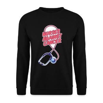 Nurse Stethoscope - Unisex Sweatshirt - black - Front - Alina (178cm) & Michal (187cm)