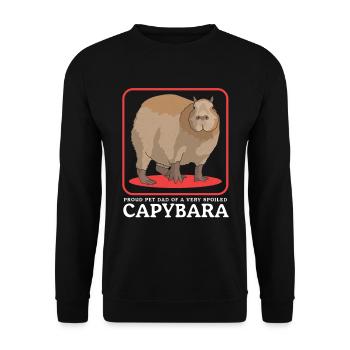 Capybara Dad Capybaras Capybaras Capybara Gift - Unisex Sweatshirt - black - Front - Alina (178cm) & Michal (187cm)