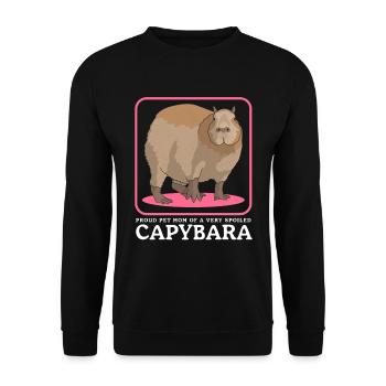Capybara Mom Capybaras Capybaras Capybara Gift - Unisex Sweatshirt - black - Front - Alina (178cm) & Michal (187cm)