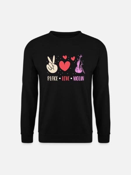Violin Violin Heart - Unisex Sweatshirt - black