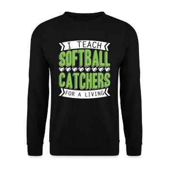 Entraîneur de softball - Sweat-shirt Unisexe - noir - Devant - Alina (178cm) & Michal (187cm)