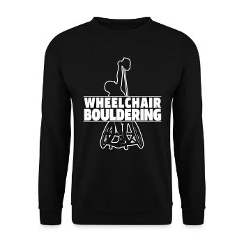 Bloc Bloc Fauteuil roulant - Sweat-shirt Unisexe - noir - Devant - Alina (178cm) & Michal (187cm)
