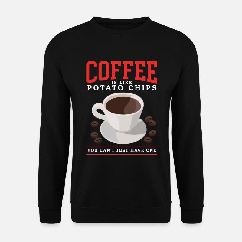 Kaffee Kaffeeliebhaber | Kaffeetrinker Geschenk - Unisex Pullover - Schwarz