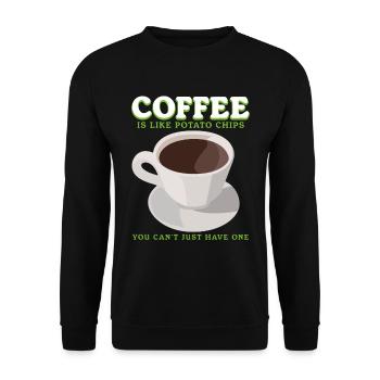 Café Buveur de café Café Amoureux du café Cadeau - Sweat-shirt Unisexe - noir - Devant - Alina (178cm) & Michal (187cm)