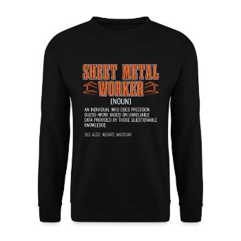 Sheet Metal Worker An Individual Who Fabricator - Unisex Sweatshirt - black - Front - Alina (178cm) & Michal (187cm)