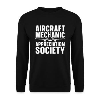 Mécanicien d’aéronefs - Sweat-shirt Unisexe - noir - Devant - Alina (178cm) & Michal (187cm)
