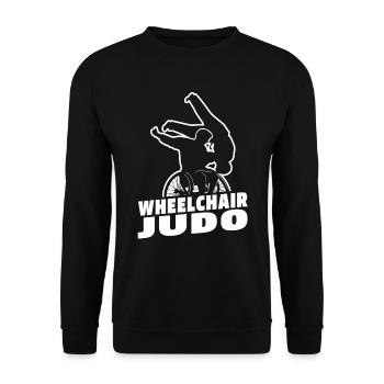 Judoka wheelchair - Unisex Sweatshirt - black - Front - Alina (178cm) & Michal (187cm)