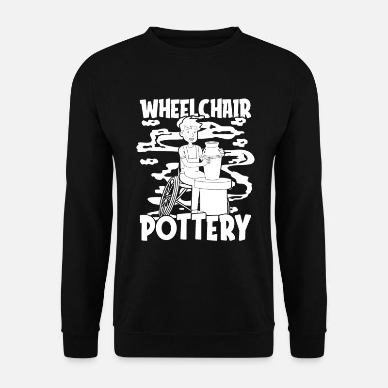Töpfern Rollstuhl - Unisex Pullover - Schwarz