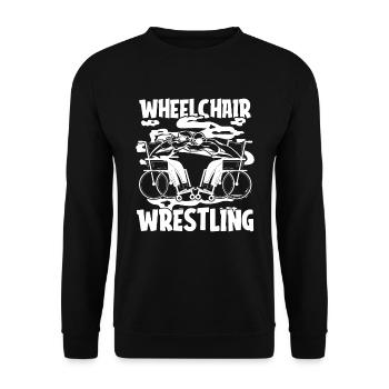 Wrestling Wrestler Rollstuhl - Unisex Pullover - Schwarz - Vorne - Alina (178cm) & Michal (187cm)