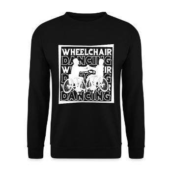 Tanzen Tänzer Rollstuhl - Unisex Pullover - Schwarz - Vorne - Alina (178cm) & Michal (187cm)
