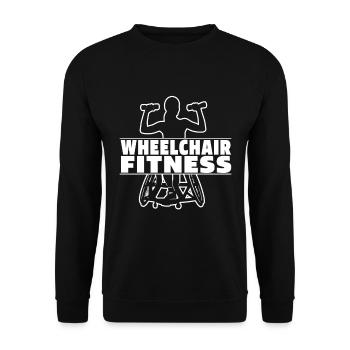 Fitness wheelchair - Unisex Sweatshirt - black - Front - Alina (178cm) & Michal (187cm)