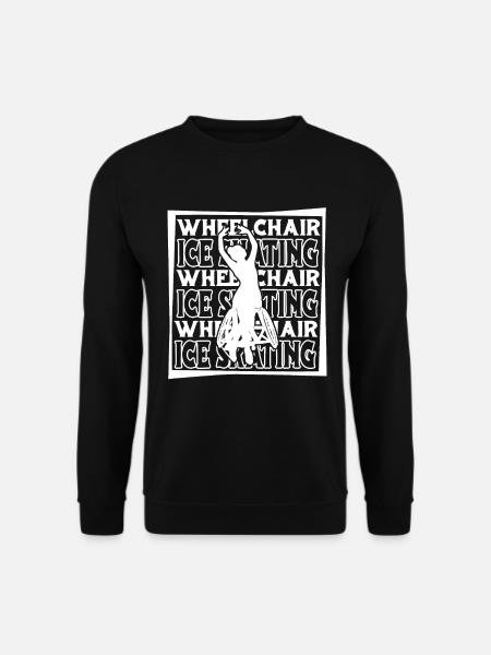 Schlittschuhlaufen Rollstuhl - Unisex Pullover - Schwarz