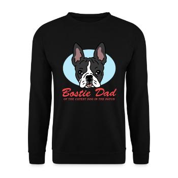 Boston Terrier Dad Dogs Dog Owner Gift - Unisex Sweatshirt - black - Front - Alina (178cm) & Michal (187cm)