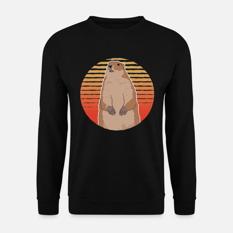 Murmeltiere Groundhog Mankai Munggen Geschenk - Unisex Pullover - Schwarz