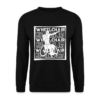Mixed Martial Arts Rollstuhl - Unisex Pullover - Schwarz - Vorne - Alina (178cm) & Michal (187cm)