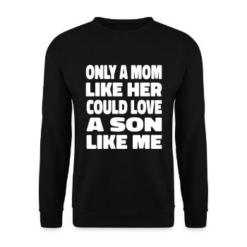 Maman Mère Fils - Sweat-shirt Unisexe - noir - Devant - Alina (178cm) & Michal (187cm)