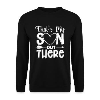 Maman Mère Fils C’est mon fils là-bas - Sweat-shirt Unisexe - noir - Devant - Alina (178cm) & Michal (187cm)