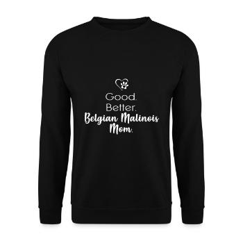 Belgian Shepherd Dog - Unisex Sweatshirt - black - Front - Alina (178cm) & Michal (187cm)