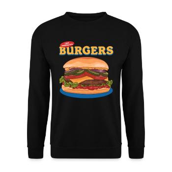 Hamburg Fast Food Burger Fast Food Cadeau - Sweat-shirt Unisexe - noir - Devant - Alina (178cm) & Michal (187cm)