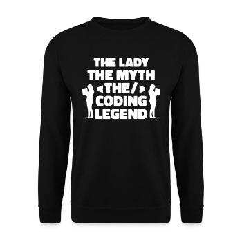 Développeur Coder Programmeur Lady - Sweat-shirt Unisexe - noir - Devant - Alina (178cm) & Michal (187cm)
