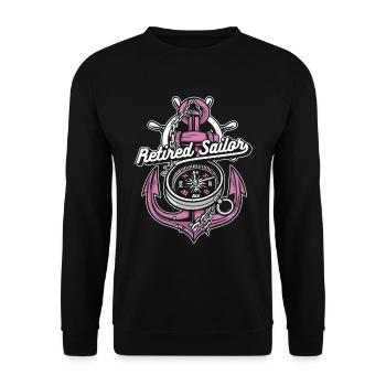 Sailing Sailors Retired Sailboat - Unisex Sweatshirt - black - Front - Alina (178cm) & Michal (187cm)