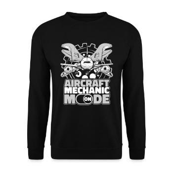 Aircraft Mechanic Tool - Unisex Sweatshirt - black - Front - Alina (178cm) & Michal (187cm)