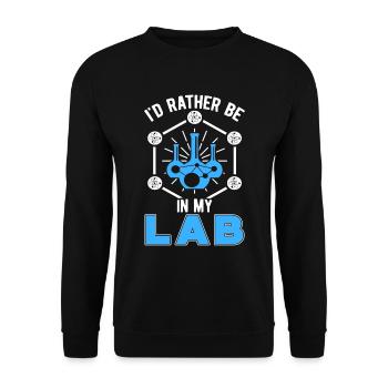 Laboratory Laboratory Technician Science Chemistry Gift - Unisex Sweatshirt - black - Front - Alina (178cm) & Michal (187cm)