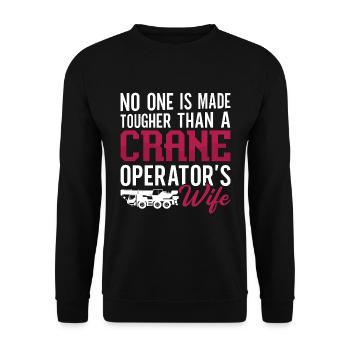 Grutier Grutier Opérateur de grue Travailleur de la construction Cadeau - Sweat-shirt Unisexe - noir - Devant - Alina (178cm) & Michal (187cm)
