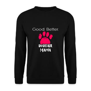 Bobtail - Unisex Sweatshirt - black - Front - Alina (178cm) & Michal (187cm)