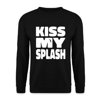 Diving Diver Funny Kiss My Splash - Unisex Sweatshirt - black - Front - Alina (178cm) & Michal (187cm)