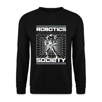 Robotik Ai Roboter - Unisex Pullover - Schwarz - Vorne - Alina (178cm) & Michal (187cm)