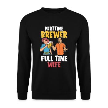 Bière artisanale Femme de bière artisanale - Sweat-shirt Unisexe - noir - Devant - Alina (178cm) & Michal (187cm)