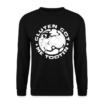 Glutenfrei Humor - Unisex Pullover - Schwarz - Vorne - Alina (178cm) & Michal (187cm)