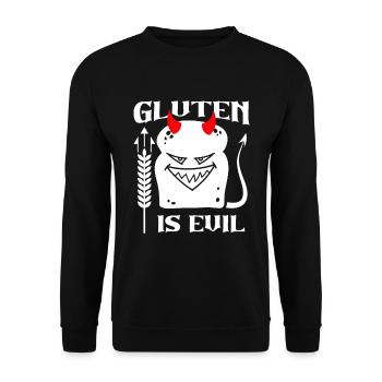 Diable sans gluten - Sweat-shirt Unisexe - noir - Devant - Alina (178cm) & Michal (187cm)